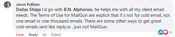 Jason Pulliam โ "I'd go with B.N. Alphonso, he helps me with all my client email needs"