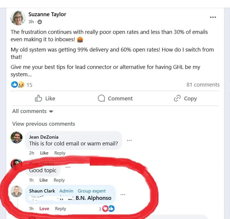 Suzanne Taylor post โ Shaun Clark (GHL CEO) recommends B.N. Alphonso